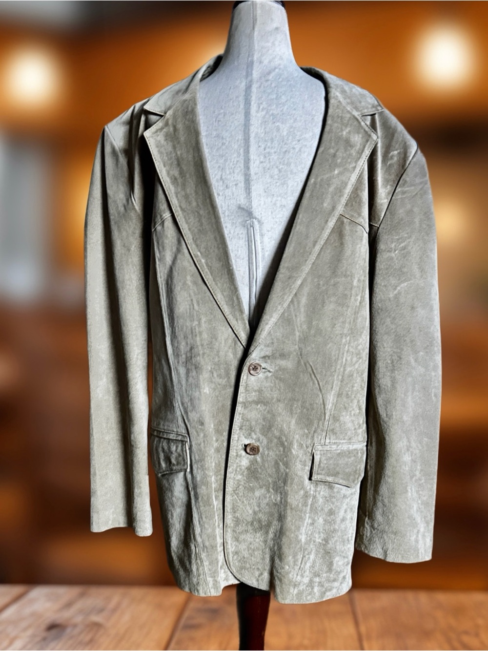 Scully ~ Men's Size 42 (X-Large) ~ Beige ~ Leather Suede Blazer Jacket - Picture 9 of 16
